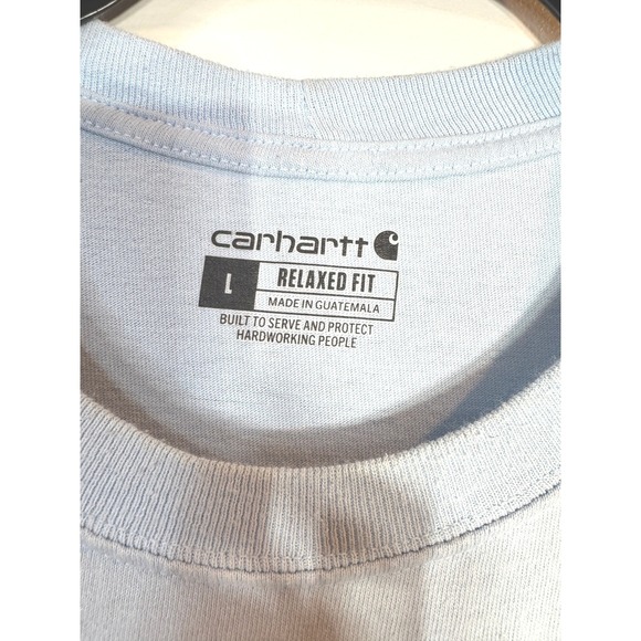 Carhartt Relaxed Fit Heavyweight Graphic T Shirt Blue Short Sleeve Workwear L - Picture 5 of 7